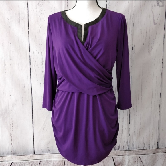 Motherhood Maternity Tops - Motherhood Maternity Purple Wrap Blouse